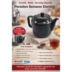 Arçelik Orjinal Se 9035 I Se 9036 I Inox Semaver Uyumlu Porselen Demlik (Renk Gri) Süzgeçsiz