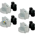 Arçelik Uyumlu Ocd K 752 Ewg Gazlı Ocak Düğmesi Takımı – 4’lü Inox - Adet-Set