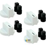 Arçelik Uyumlu Ocd T 601-1 Ehb Gazlı Ocak Düğmesi Takımı – 4’lü Beyaz - Adet-Set