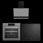 Arçelik Yeni Elegant Buhar Destekli Ankastre Set - Inox - Siyah