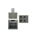 Arçelik Yeni Gri Üçlü Buhar Destekli Cam Ankastre Set (AFC 341 G ADE 606-4G OCD T 651 EG)