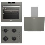 Arçelik Yeni Grion Pro 9670 CTG - 651 EG - 606 2 G 3'lü Gri Ankastre Set