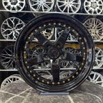 Arceo 18" (İnç) 5X114.3 Aodhan Civic İ30 Corolla Uyumlu Siyah Jant Modeli Honda Hyundai Toyota 4 Adet