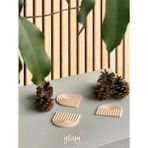 Arch Krem Renk Modern Pinterest Tarzı 3'lü Bardak Altlığı, Kahve Altlığı, Fincan Altlığı Sunum