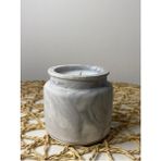 Arche Botanicals Beton Kap Incir Kokulu %100 Soya Mumu - Mermer Efektli - Gri-Beyaz - 1 Adet