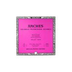 Arches 1711605 sulu boya bloğu, 20 yaprak sulu boya kağıdı, doğal beyaz, 300 g/m², yüksek renk haslığı, eskimeye karşı dayanıklı, saten, 31 x 31 cm