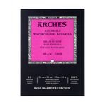 Arches 1795098 bloklu sulu boya kağıdı (26 x 36 cm baş yapıştırılmış 300 g/m² saten) 12 yaprak doğal beyaz