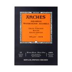 Arches 1795103 bloklu sulu boya kağıdı (26 x 36 cm, baş yapıştırılmış, 300 g/m² ince tanecikli) 12 yaprak doğal beyaz