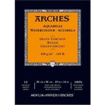 Arches Blok Defter Kalın Doku 300 g 26x36 cm 12 Yaprak Sulu Boya Kağıdı