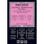 Arches Blok Sıcak Baskı 300 gr 23x31 cm 12 Yaprak Sulu Boya Defteri