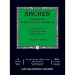 Arches Blok Soğuk Baskı 300 gr 23x31 cm 12 Yaprak Sulu Boya Defteri