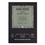 Arches Dessin teknik resim kağıdı blok 16 yaprak – başı lehimlenmiş, pamuk, Zeichenpapier - Extraweiß, 26 x 36cm - 16 Blatt - 180 g/m²