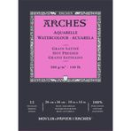 Arches Hot Pressed 300 gr 12 Yaprak 26x36 cm Sulu Boya Defteri