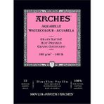Arches Suluboya Defteri Blok Sıcak Baskı - Düz Doku 300 gr 12 Yaprak 23 x 31 cm