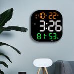 Archive 13 Inç Duvar Saati Parlaklık Ayarlanabilir Uzaktan Kumanda LED Dijital Saat Elektronik Çift Çalar Saat Oturma Odası-C (Yurt Dışından) - Beyaz