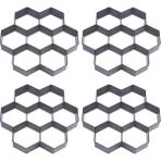 Archive 4x Dıy Veranda Yürüyüşü Maker Basamak Taşı Beton Finişer Kalıp Yeniden Kullanılabilir Yol Maker Kalıp Bahçe Kaldırım Taşı 30X30 cm (Yurt Dışından) - Siyah