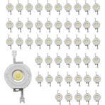 Archive 50 Adet 1W Diyot Yüksek Güçlü Soğuk Beyaz LED Boncuk 1 Watt Lamba Çipi 3V-3.4V (Yurt Dışından) - Siyah