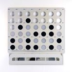 Archtwain Beyaz Connect Four – Dev Boy 4’lü Sıra Oyunu – Modern Tasarım Aile & Parti Oyunu – İç Mekân Dekoratif Oyun