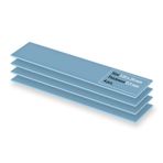 ARCTIC TP-3: Üstün Performanslı Termal Ped, 120 x 20 x 0,5 mm (Performans Kaybı Olmadan 2,0 mm'ye Kadar İstiflenebilir), 4 Adet - Yüksek Performans, Özellikle Yumuşak, İdeal Boşluk Doldurucu, Köprü