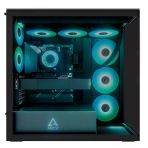 Arctıc Xtender Black / Clear Glass Acpcc00015a, E-Atx, Rgb, Tempered Glass, 5 Fan, Siyah, Gaming Kasa