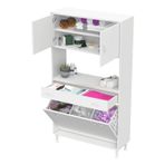 Arda Banyo Dolabı, Üst Kapak ve Göz Alt Çekmece ve Sepet (14 Farklı Genişlik Seçeneği) (100 cm)