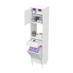 Arda Banyo Dolabı, Üst Kapak ve Göz Alt Çekmece ve Sepet (14 Farklı Genişlik Seçeneği) (40 cm)