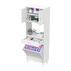 Arda Banyo Dolabı, Üst Kapak ve Göz Alt Çekmece ve Sepet (14 Farklı Genişlik Seçeneği) (65 cm)