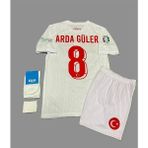 Arda Güler Türkiye Milli Takımı Euro 2024 Iç Saha Çocuk Forması 4'lü Set - 6 - 7 Yaş - Beyaz