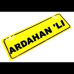 ARDAHAN 'LI Yazılı Sarı Dekor Plaka Sök Tak Pratik yeni nesil