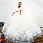 Ardahan Ticaret Gelin Bebek, Oyuncak El Yapımı Gelinlikli Bebek 30 cm - Beyaz