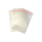 Ardeppo 7 x 20 + 5 cm - 100 Adet - Bantlı Şeffaf Jelatin Torba Yapışkanlı Poşet