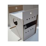 ardeppo Muhabbet Yuvalık-çift Sürgülü - Plastik Folluk -ahşap Mdf Yuva - 19 Cm X 22 Cm + 22 Cm(yükseklik)