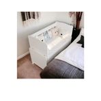 ardilla furniture Beşik Sallanır Anne Yanı Ahşap Bebek Beşiği Çekmecesiz Beyaz