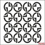 Ardışık Desen Stencil Şablon (20x20) R-048