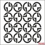 Ardışık Desen Stencil Şablon (25x25) R-048