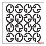 Ardışık Desen Stencil Şablon (40x40) R-048