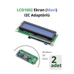 Arduino 2-adet LCD 1602 (16x2) I2C Ekran – Mavi Arka Işıklı