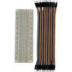 Arduino Büyük Boy 830 Pin Breadboard ve 40'lı Erkek-Erkek Jumper Kablo Set - 1 Adet