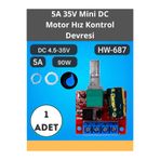 Arduino Genel Markalar 5V 35V 5A Mini DC Motor Sürücü Hız Kontrol Devresi