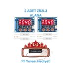Arduino Hediyeli!! Iki Adet Zb2l3 Akü 18650 Lityum Pil Kapasite Ölçer Test Cihazı 1.5-15v 3a
