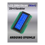Arduino LCD 2004 (20x4) Ekran – Mavi Arka Işıklı (Arduino Uyumlu)