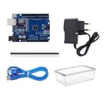 Arduino Uno R3 Smd Klon Ve 12V 500Ma Güç Adaptörü