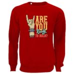 Are You Ready to Rock El İşareti Üniseks Kazak Kazak XX-Large Kırmızı”