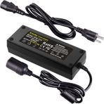 Arecwy AC - DC dönüştürücü, 100 V ~ 240 V - 12 V 10 A 120 W, araç çakmağı soketi AC/DC güç kaynağı adaptörü, trafo, lastik şişirme, araba buzdolabı, araba elektrikli süpürge ve diğer araç cihazları için
