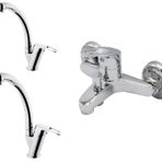 Arel Banyo - Lavabo - Eviye Bataryasi Krom 40 Lik Kartus Ekonomik Set