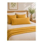 AREN HOME BABY %100 Pamuklu Uzun Yastık Kılıfı 50x135 cm. Hardal Sarısı