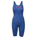 Arena 003663730 W Powerskın Carbon Glide Open Back Karbon Mavi Kadın Yarış Mayosu