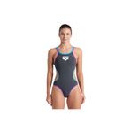 Arena 004732598 One Double Cross Back One Piece Gri Kadın Yüzücü Mayosu