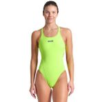 Arena 004763688 Team Swimsuit Swim Tech Solid Sarı Kadın Yüzücü Mayosu