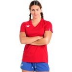 Arena 004892400 Team Panel Kırmızı Günlük Stil Kadın T-shirt